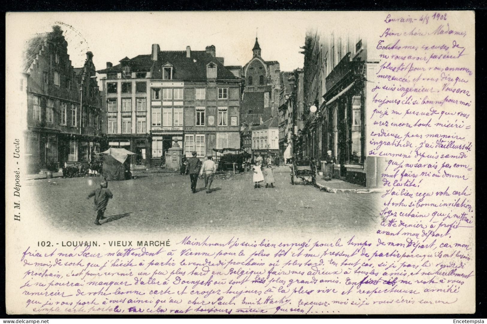 CPA - Carte Postale - Belgique - Louvain - Vieux Marché - 1902 (CP22701OK) - Leuven