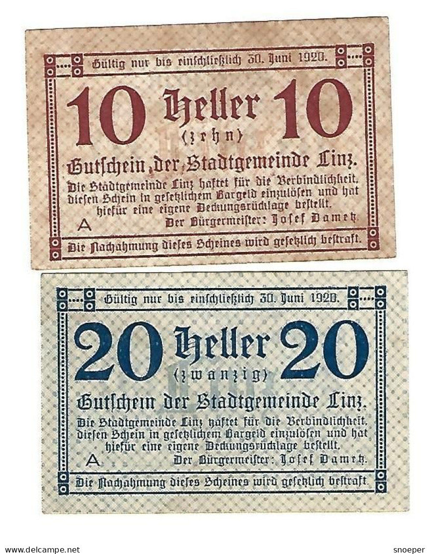 **notgeld   Austria Linz Serie Compleet    529a - Autriche