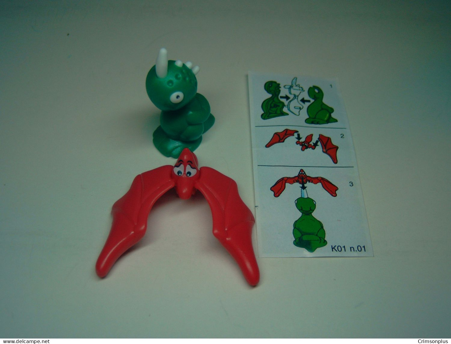 2001 Ferrero - Kinder Surprise - K01 1 - Dinosaur With Bat + BPZ - Monoblocs
