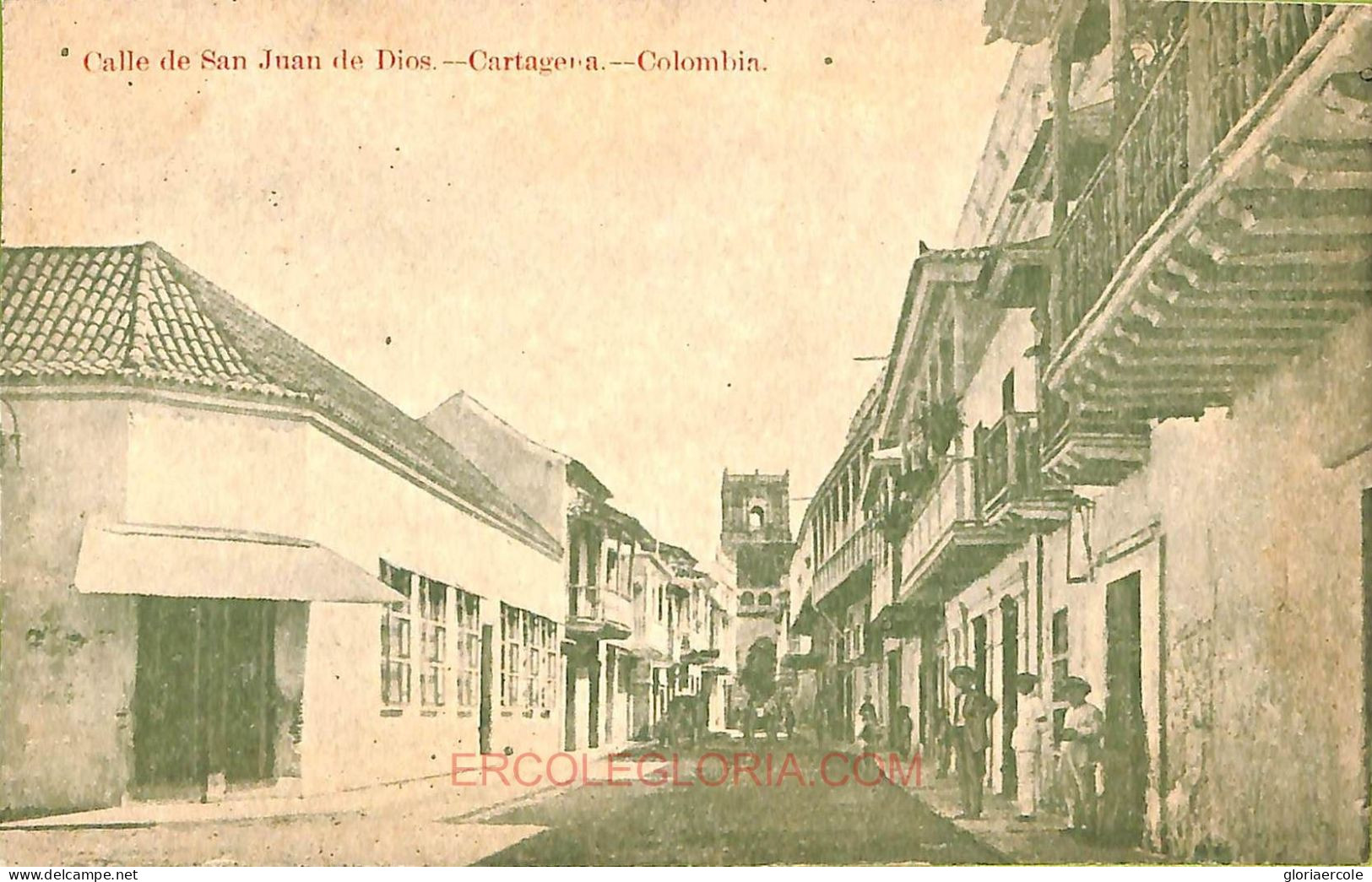 Ac8363 - COLOMBIA -  Vintage Postcard - Cartagena, San Juan De Dios Street - Colombie