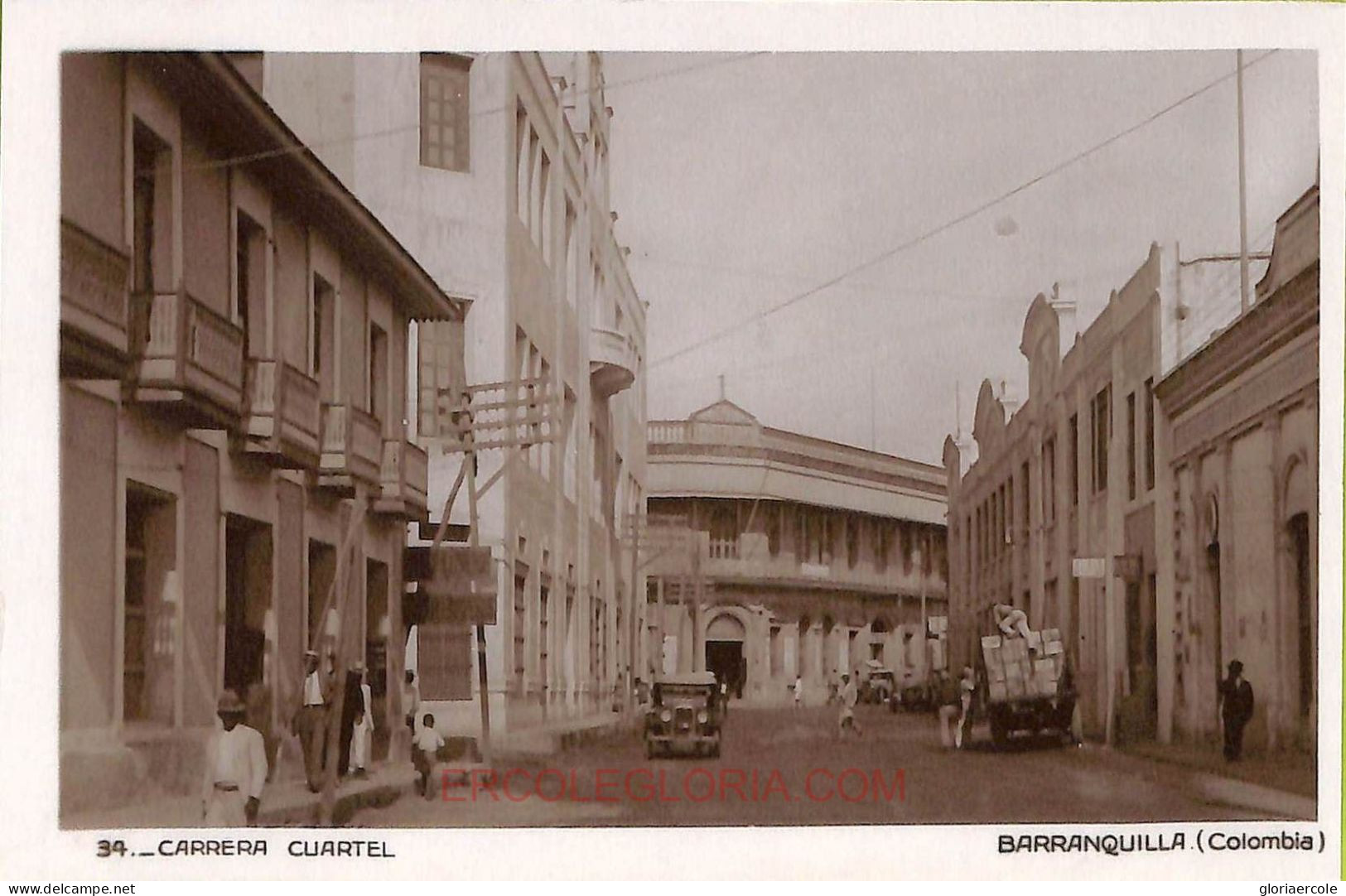 Ac8371 - COLOMBIA -  Vintage Postcard - Barranquilla, Carrera Cuartel - Colombie