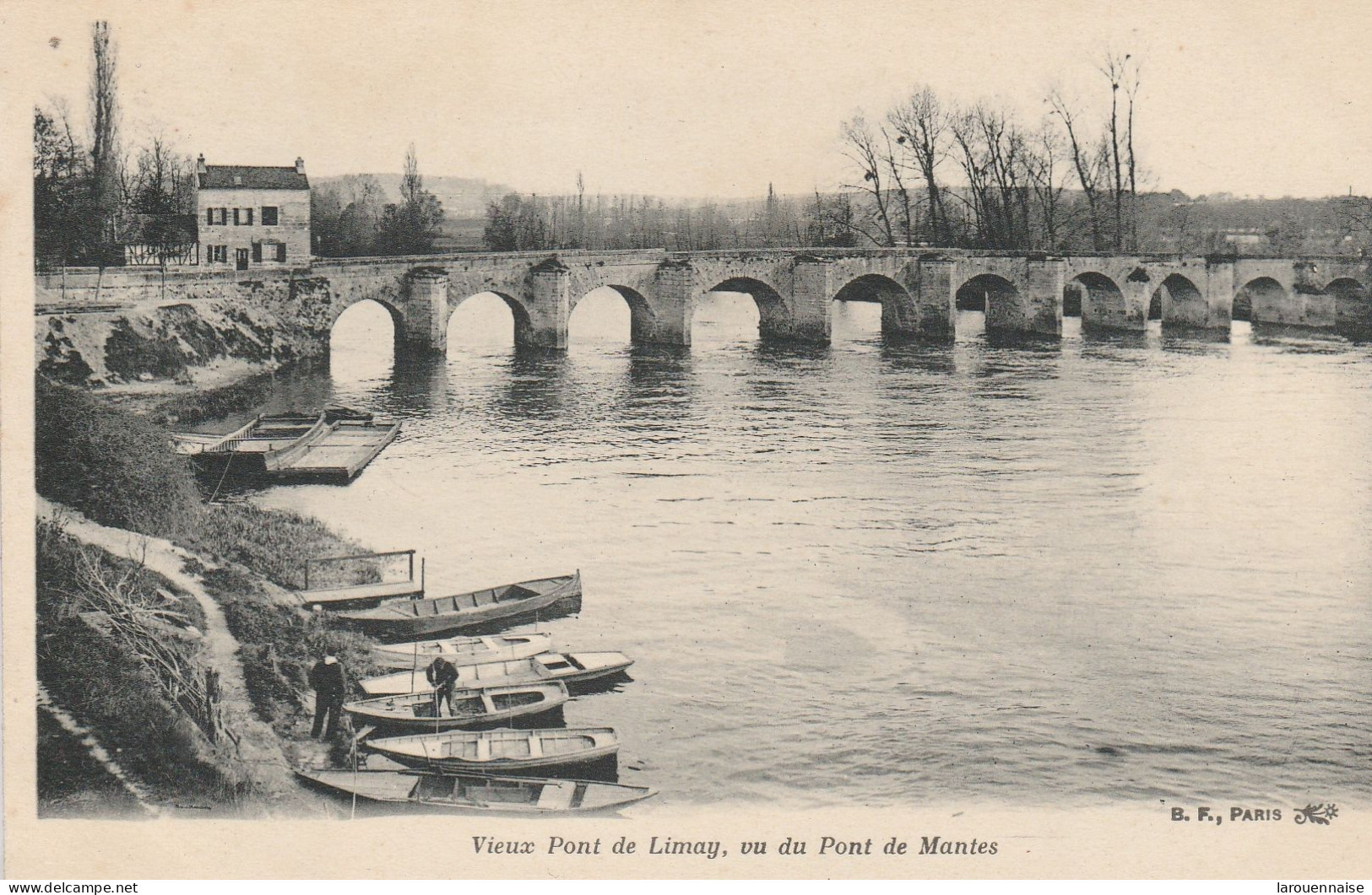 78 - LIMAY - Vieux Pont De Limay, Vu Du Pont De Mantes - Limay