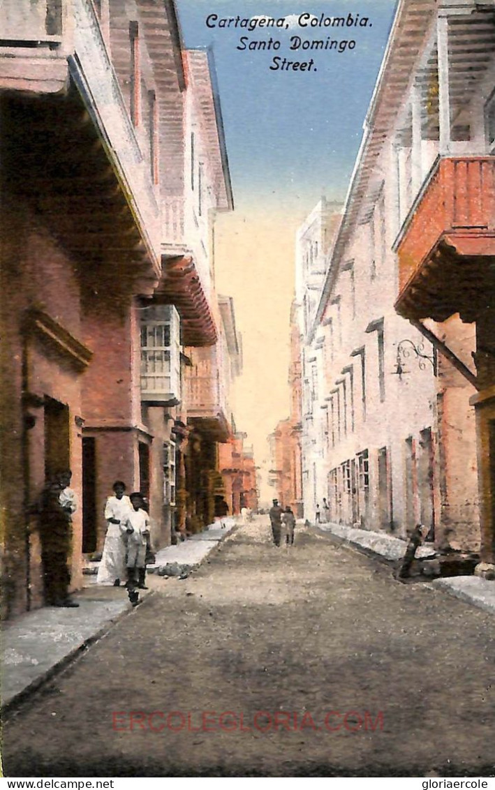 Ac8374 - COLOMBIA -  Vintage Postcard - Cartagena, Santo Domingo Street - Colombie