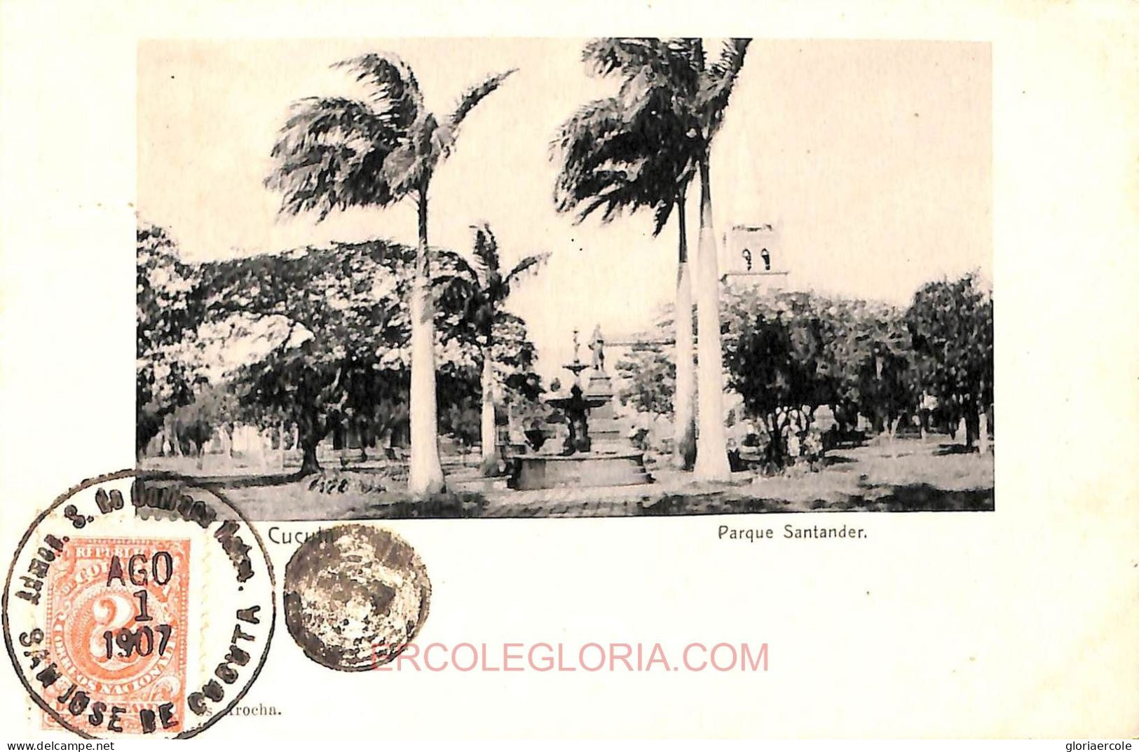 Ac8377 - COLOMBIA -  Vintage Postcard - Cucuta - 1907 - Colombie
