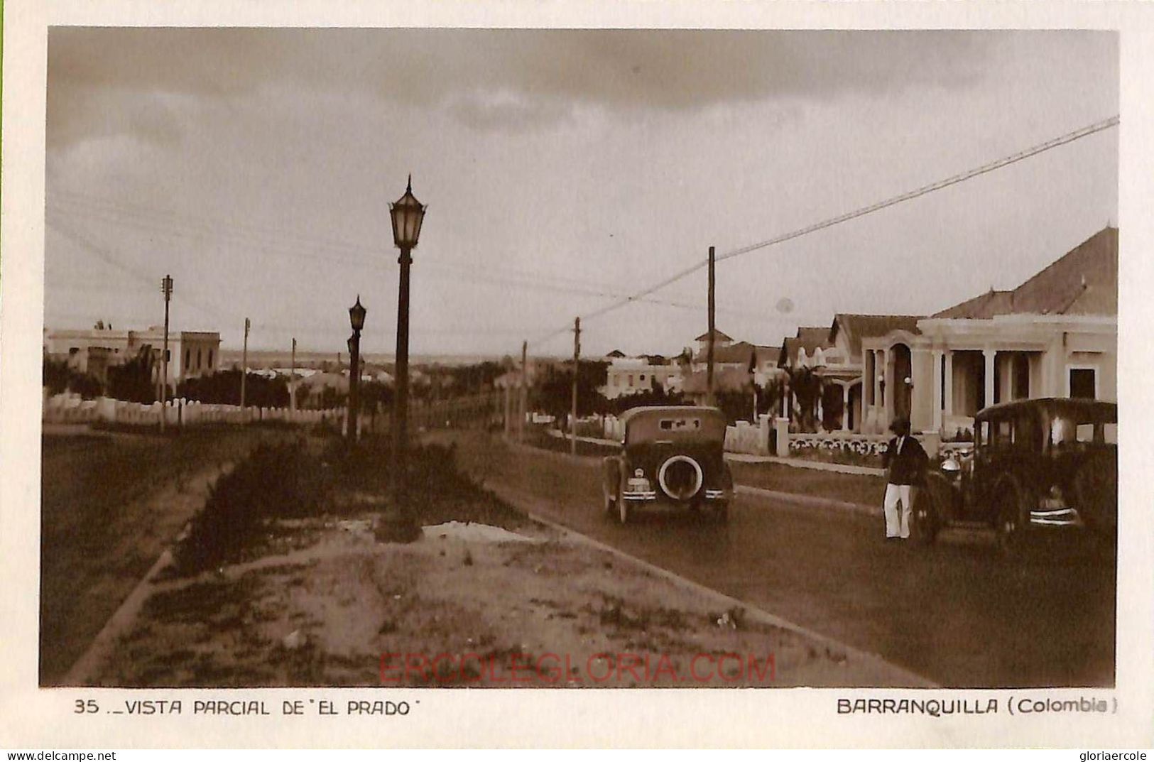 Ac8378 - COLOMBIA -  Vintage Postcard - Barranquilla,Vista Parcial De 'El Prado' - Colombie