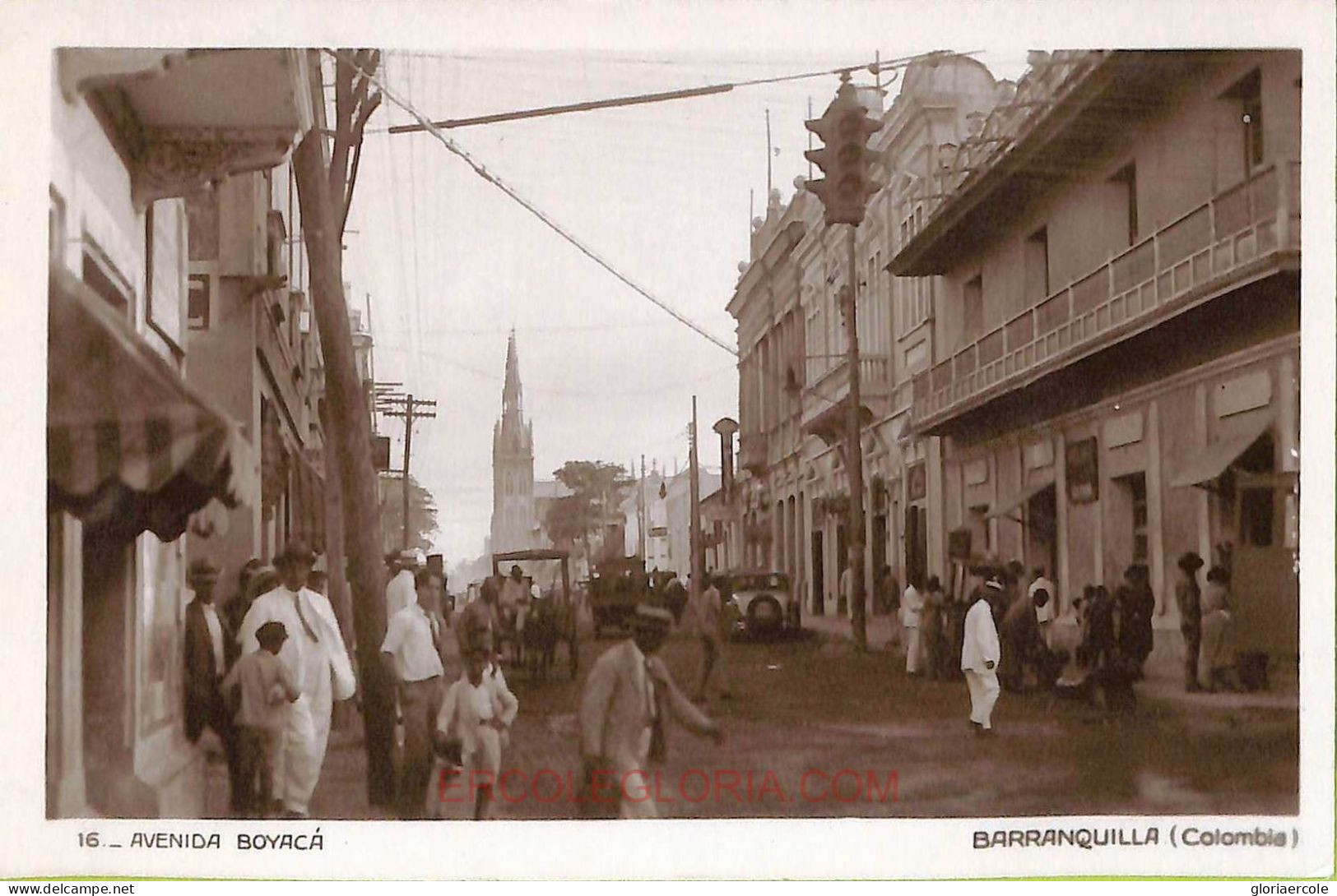 Ac8385 - COLOMBIA -  Vintage Postcard - Barranquilla, Avenida Boyaca - Colombie