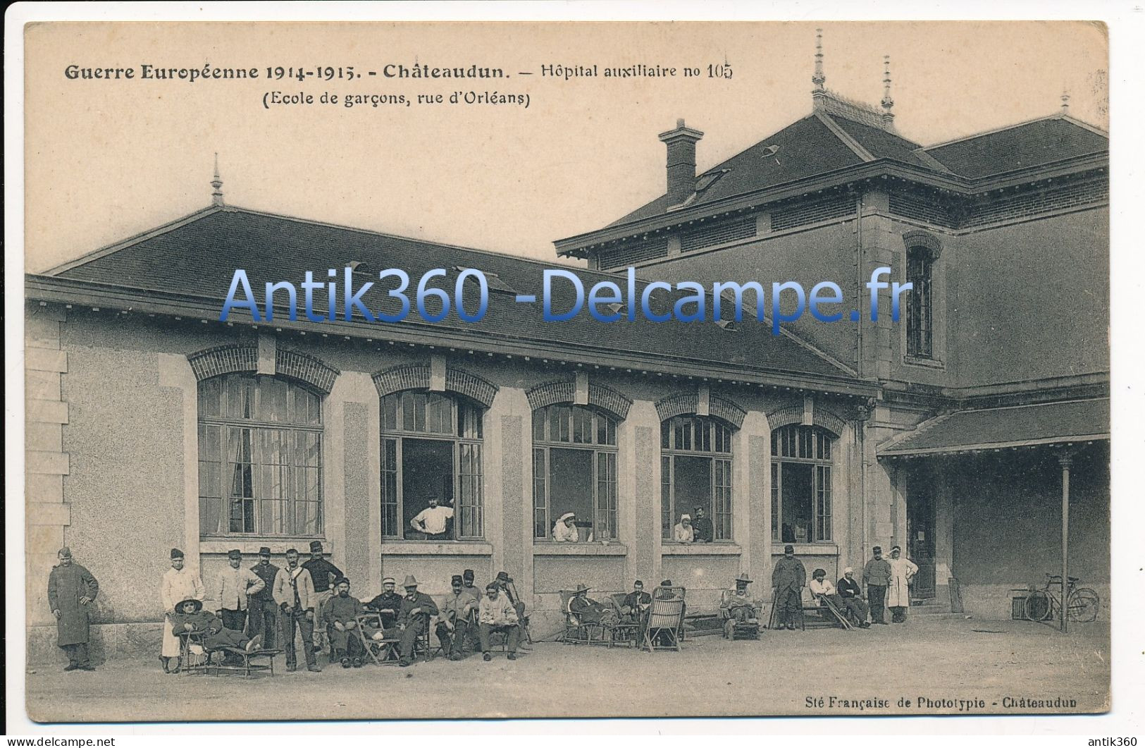 CPA 28 CHATEAUDUN Guerre Europérenne 1914-1915 Hôpital Auxiliaire N°105 - Chateaudun