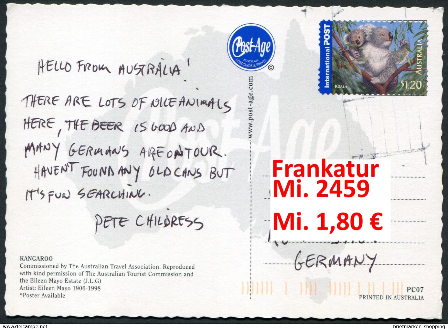 Australien 2007 - Australie 2007 - Michel 2459 - Oo Oblit. Used Gebruikt - Ansichtskarte - Postcard - Outback