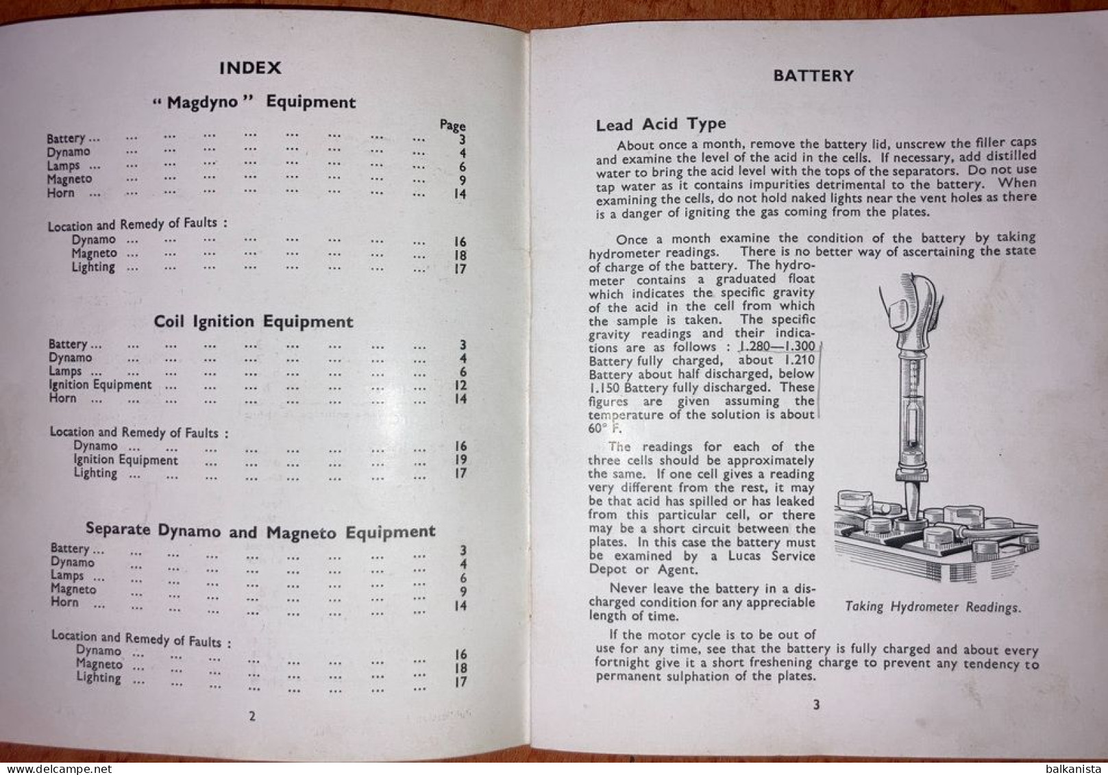 Motorcycle - Instructions For Lucas Electric Lighting And Ignition Equipment - Maschinen