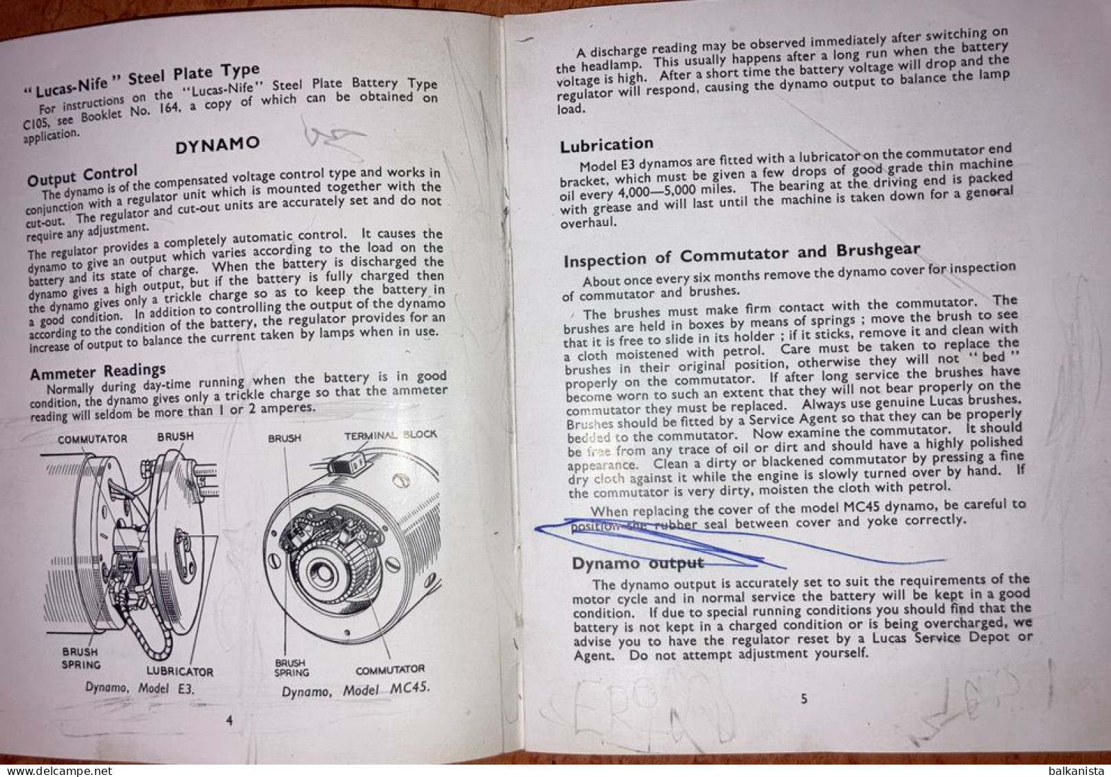 Motorcycle - Instructions For Lucas Electric Lighting And Ignition Equipment - Macchine