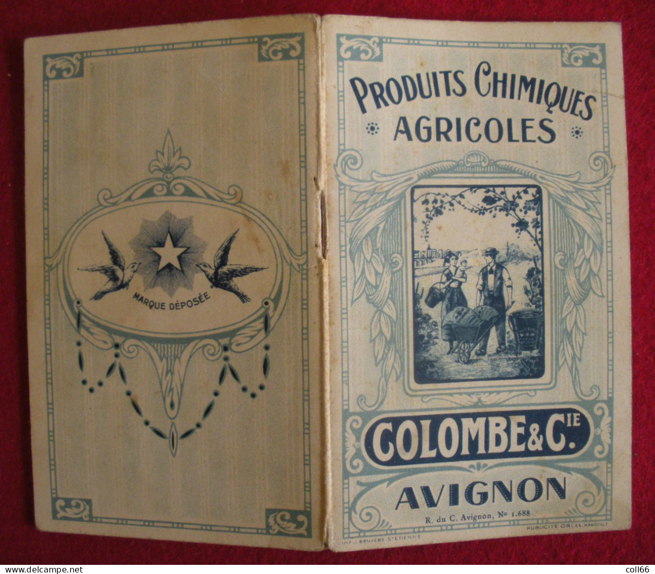 1927 Calendrier Agenda Publicité Colombe & Cie Produits Chimiques Agricoles Imp Orcel Marseille 8x13.5cm - Petit Format : 1921-40