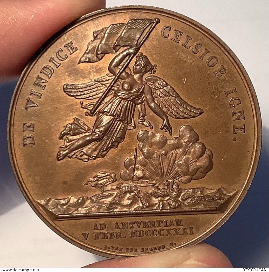 Netherlands 1831 Medal 'Heldendood Van Van Speyk': D.van Der Kellen (Belgian Revolution Médaille Belgique Pays Bas Navy - Other & Unclassified