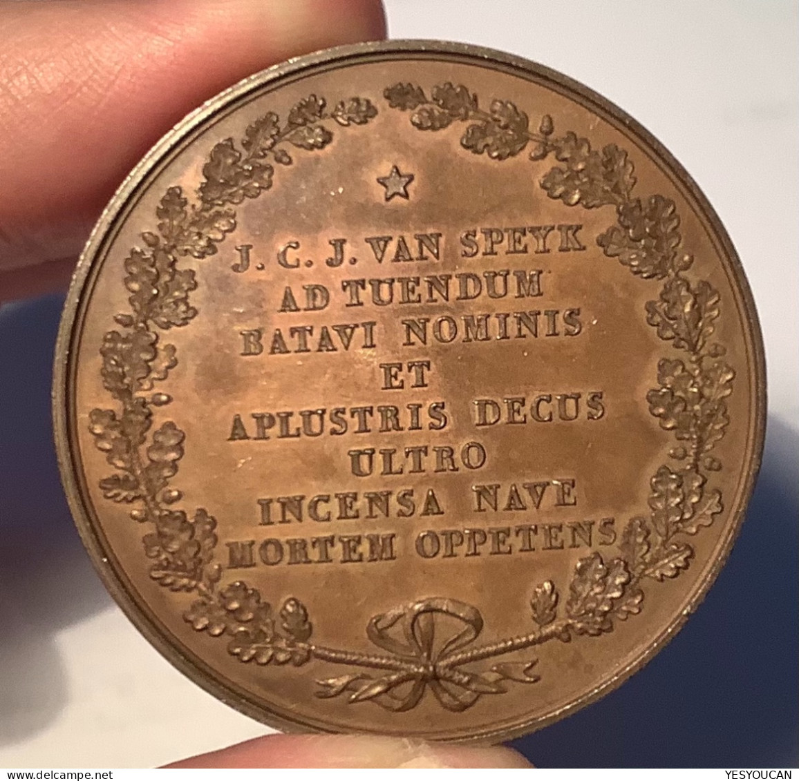 Netherlands 1831 Medal 'Heldendood Van Van Speyk': D.van Der Kellen (Belgian Revolution Médaille Belgique Pays Bas Navy - Autres & Non Classés