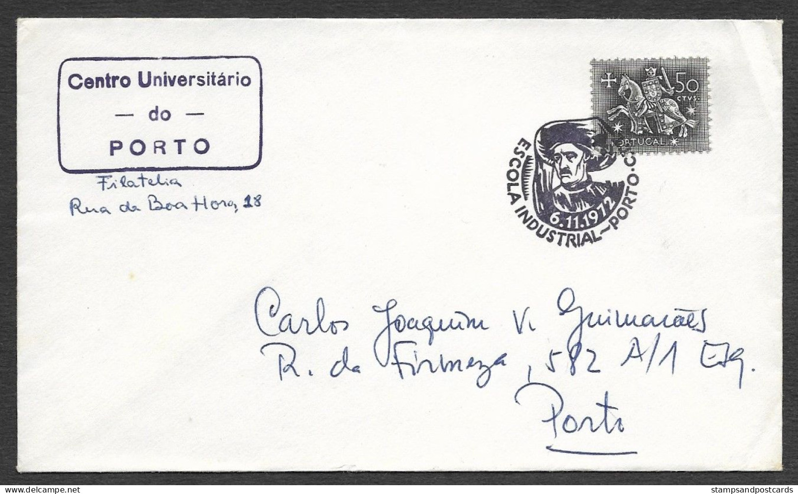 Portugal Cachet Commémoratif  Expo Philatelique Infante D. Henrique Porto 1972 Event Postmark Stamp Expo - Postal Logo & Postmarks