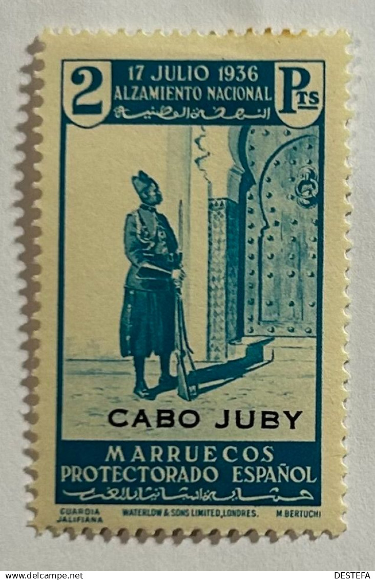 1937. CABO JUBY. ALZAMIENTO NACIONAL. Edifil Nº 97 Nuevo Con Fijasellos * - Cabo Juby