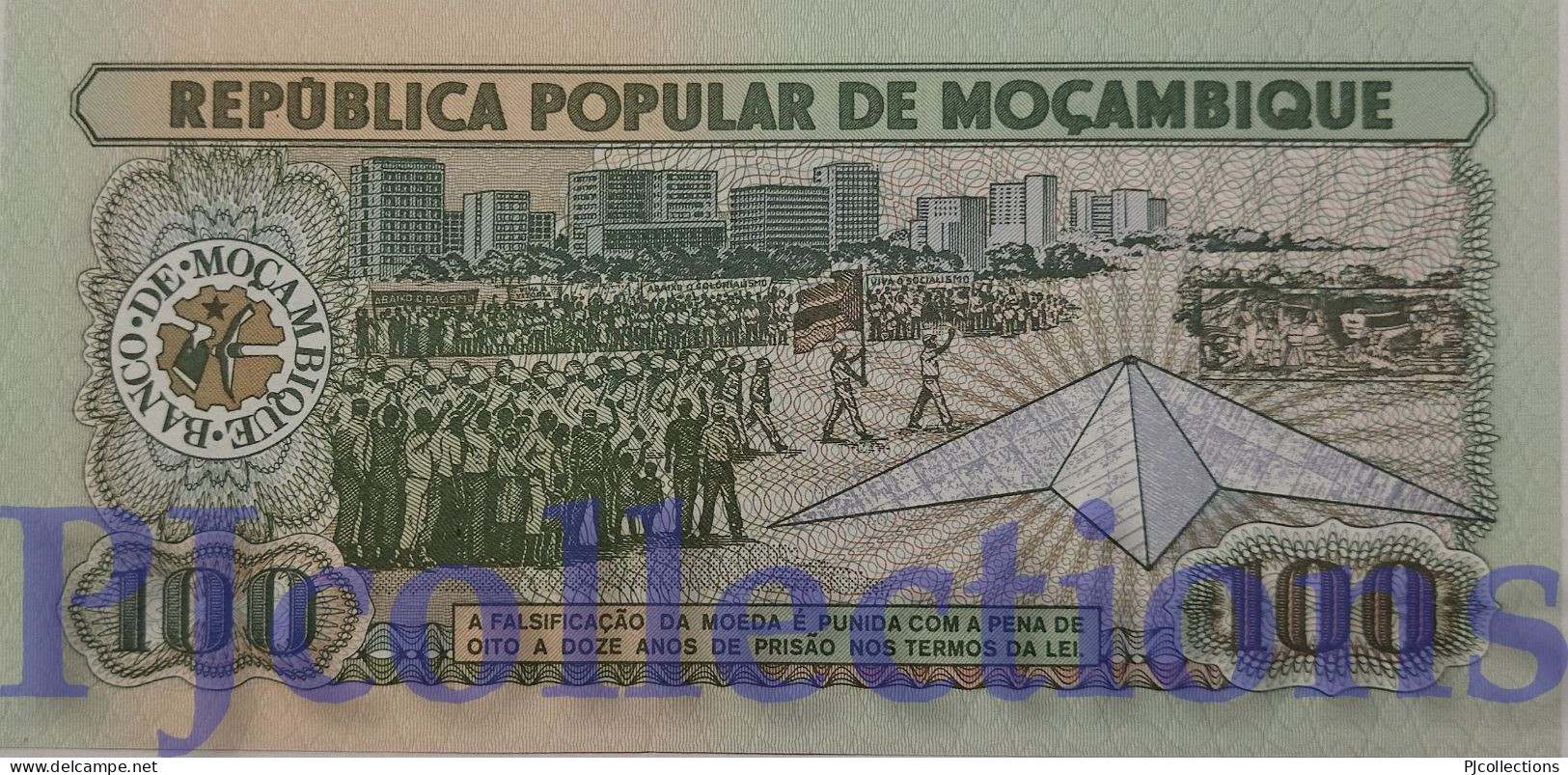 MOZAMBIQUE 100 METICAIS 1989 PICK 130c UNC - Mozambique