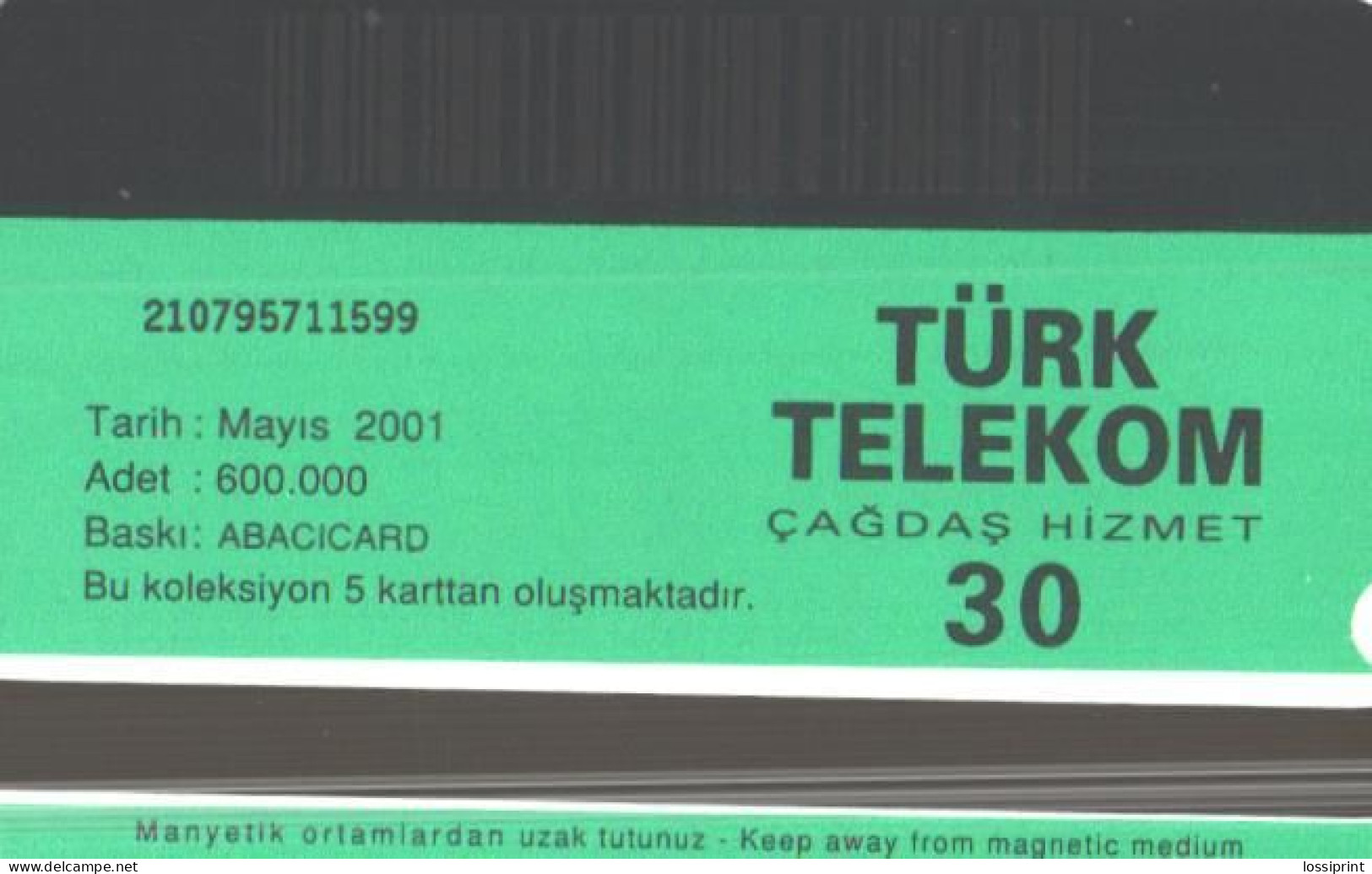 Turkey:Used Phonecard, Türk Telekom, 30 Units, Hakki Bey, 2001 - Türkei