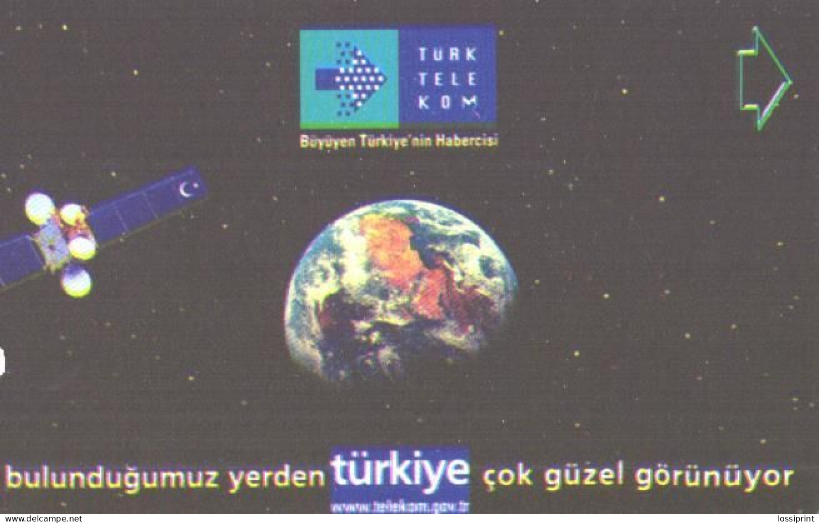 Turkey:Used Phonecard, Türk Telekom, 30 Units, Earth, 2001 - Türkei