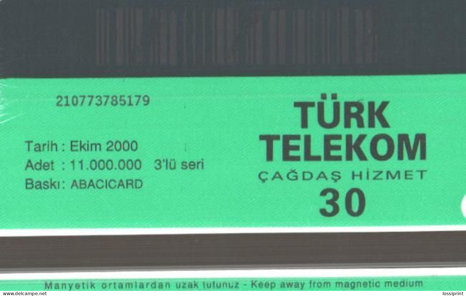 Turkey:Used Phonecard, Türk Telekom, 30 Units, Man Playing Mandoline, 2000, B - Türkei