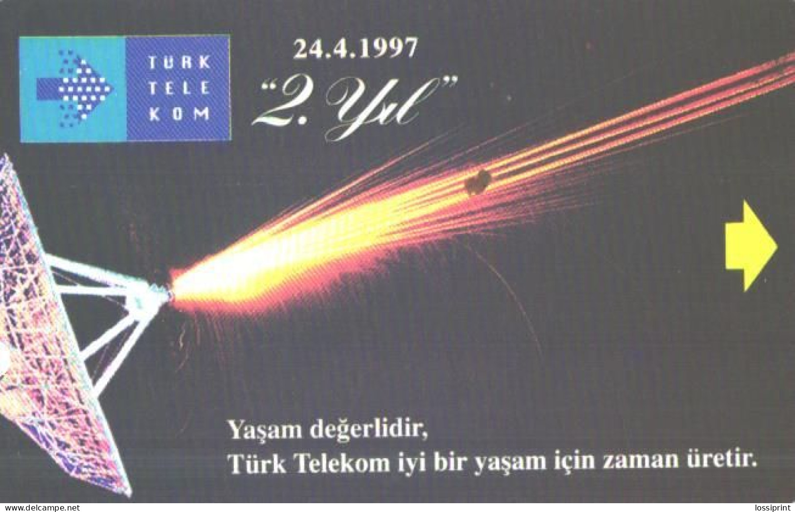 Turkey:Used Phonecard, Türk Telekom, 100 Units, Antenna, 1997 - Türkei