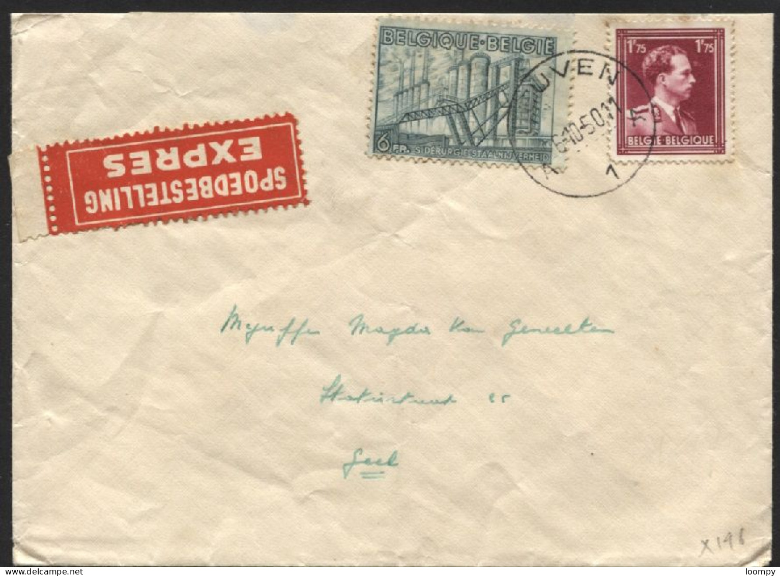 772-832 Obl. LEUVEN S/L Par Exprès Spoedbestelling Vers Geel 1950 (x196) - 1948 Export