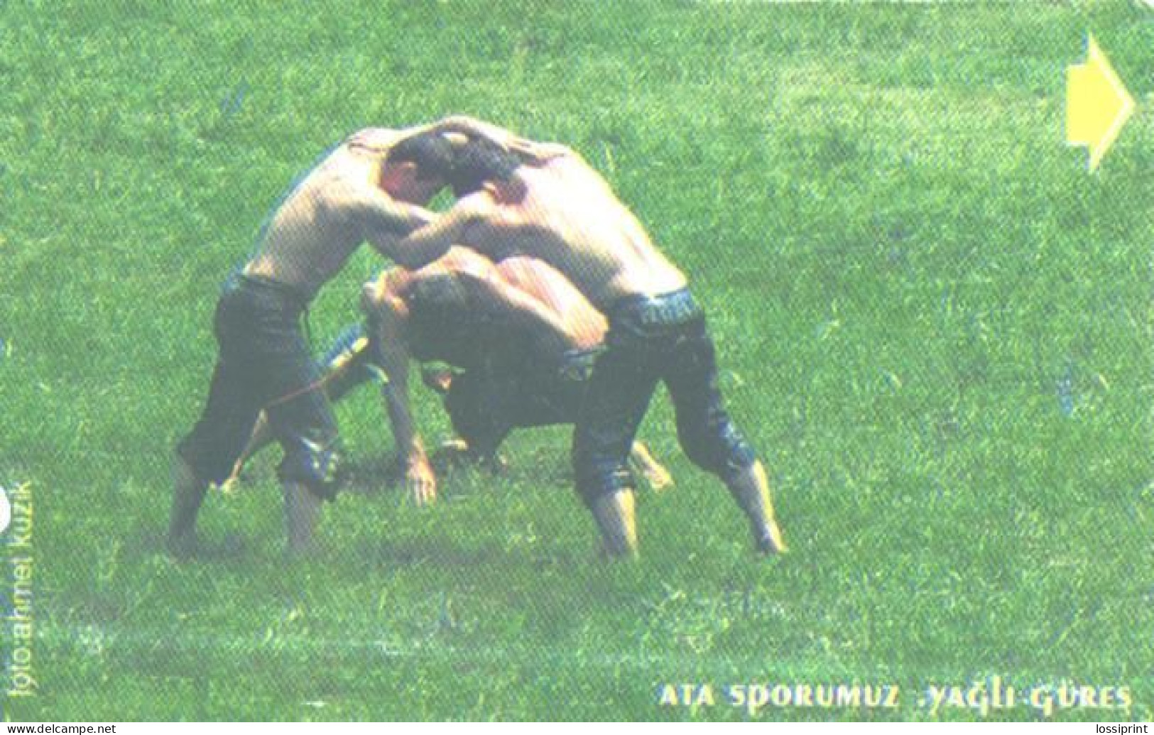 Turkey:Used Phonecard, Türk Telekom, 100 Units, Wrestling Men, 1999 - Türkei