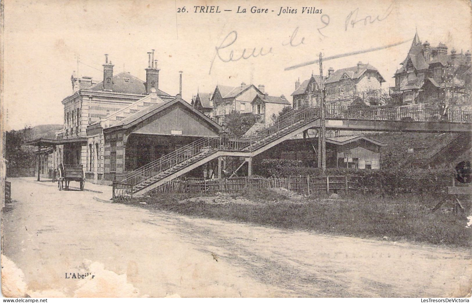 FRANCE - 78 - TRIEL - La Gare - Jolies Villas - Carte Postale Ancienne - Triel Sur Seine