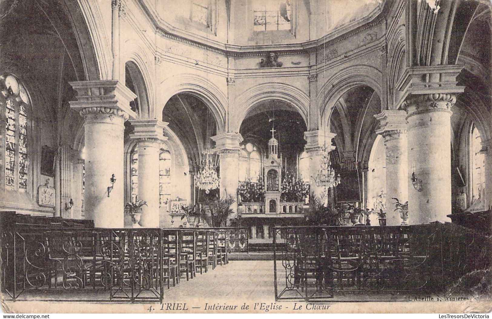 FRANCE - 78 - TRIEL - Intérieur De L'église - Le Choeur - Carte Postale Ancienne - Triel Sur Seine
