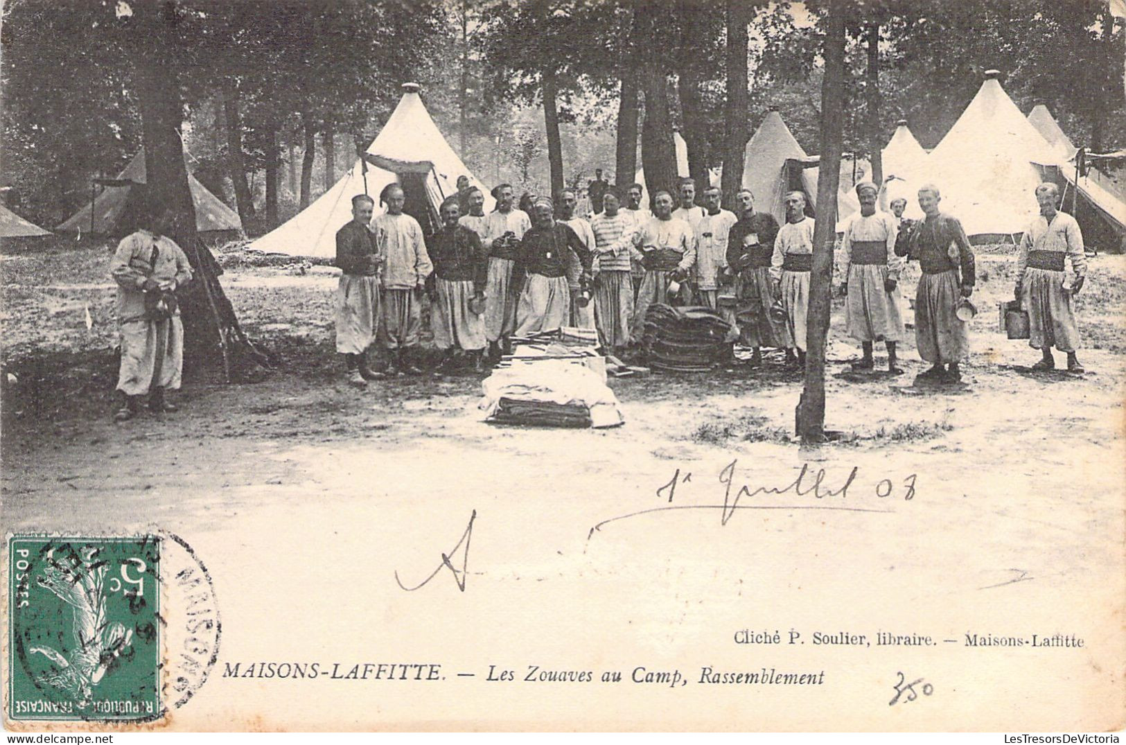 FRANCE - 78 - Maisons Laffitte - Les Zouaves Au Camp - Rassemblement - Militaria - Carte Postale Ancienne - Maisons-Laffitte