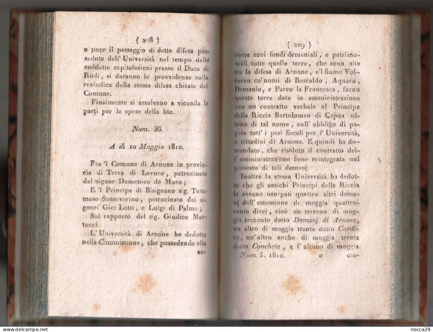 BOLLETTINO SENTENZE 1810 ACQUAVIVA DELLE FONTI ALBEROBELLO MASSAFRA VIESTE TREVICO SIANO LONGOBARDI CAIVANO FAICCHIO