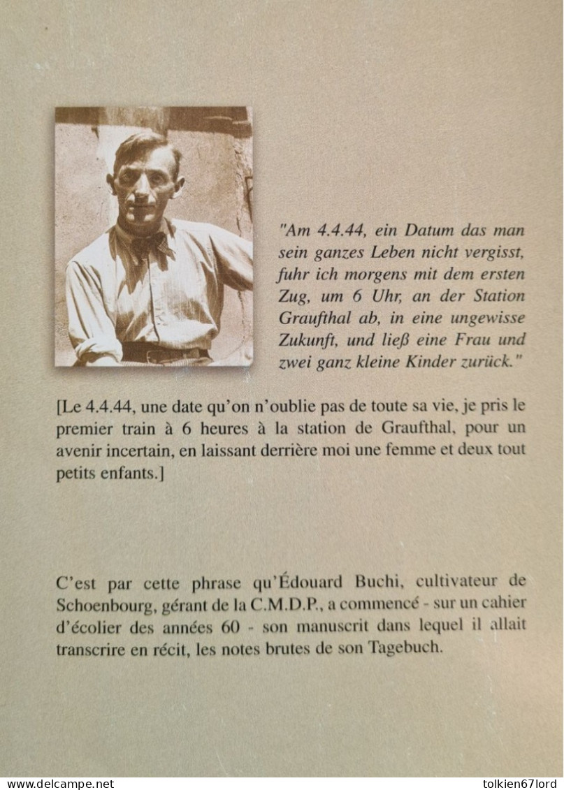 ALSACE BOSSUE PAYS DE BITCHE SCHOENBOURG 67 Édouard Buchi Malgré-Nous Incorporé De Force Tagebuch Krieg Guerre 1944-1945 - Alsace