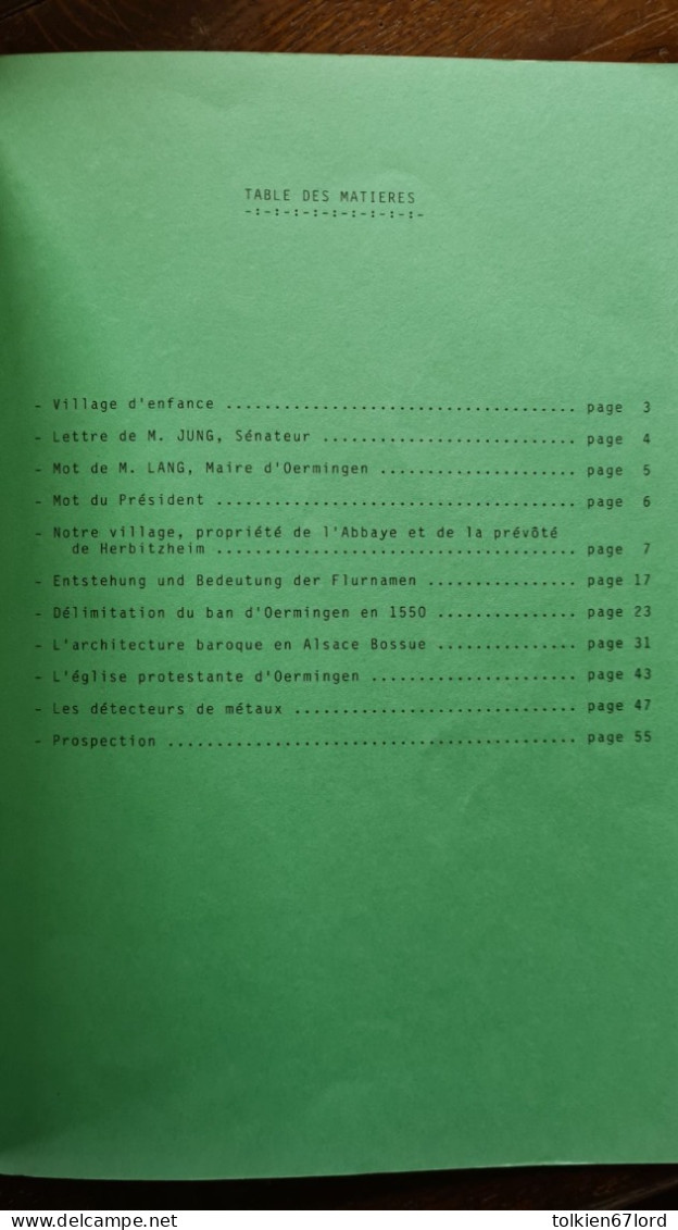 ALSACE BOSSUE UNE REGION OERMINGEN 1987 - Alsace