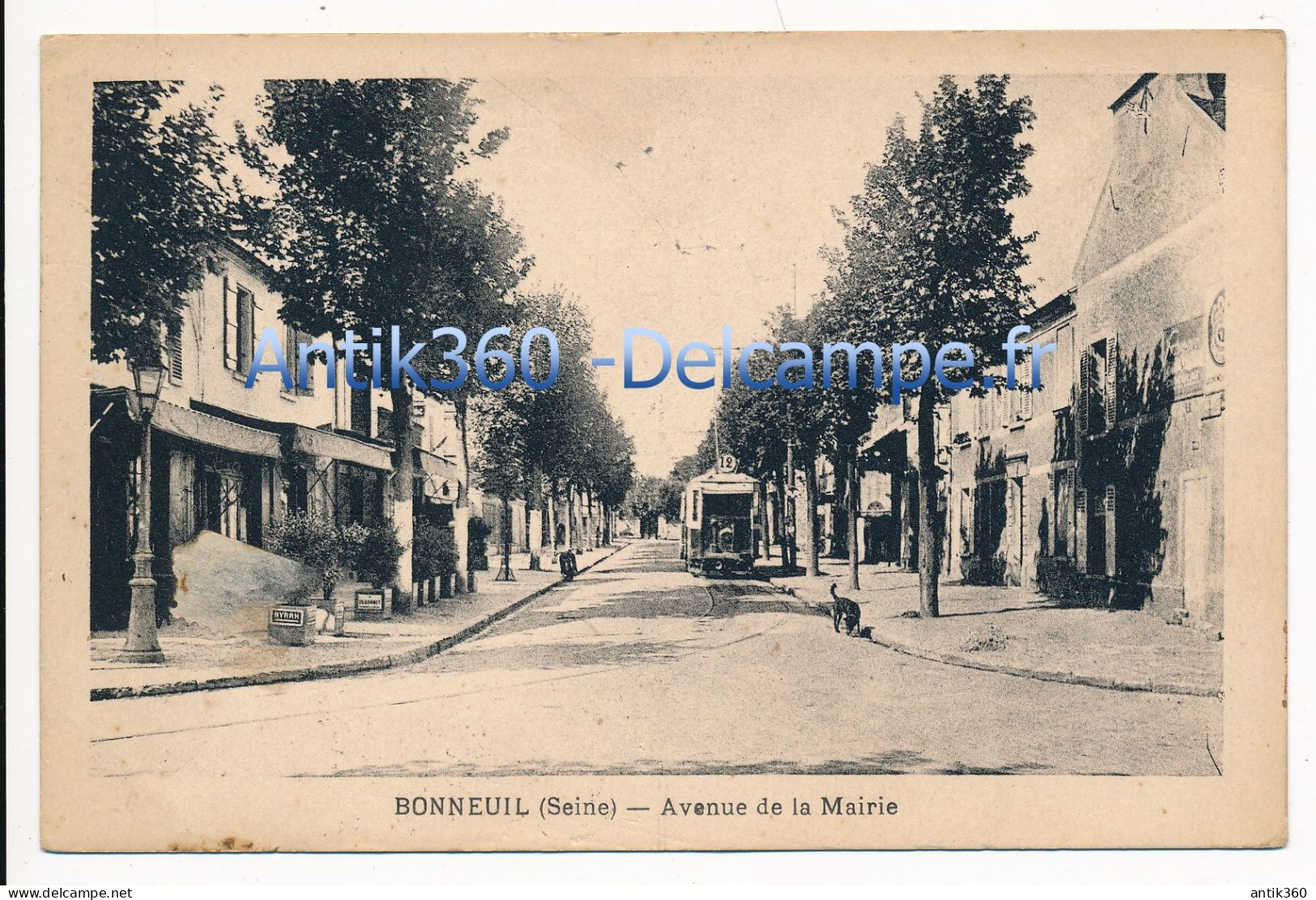 CPA 94 BONNEUIL SUR MARNE Avenue De La Mairie Tramway - Bonneuil Sur Marne