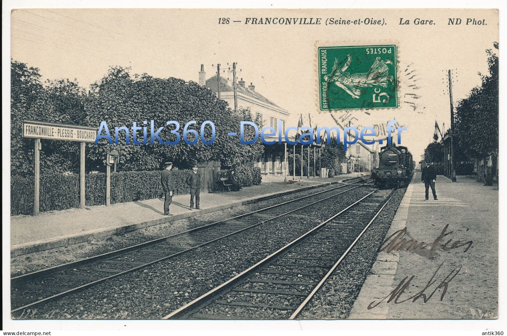CPA 95 FRANCONVILLE LE PLESSIS BOUCHARD La Gare Train En Gare - Franconville