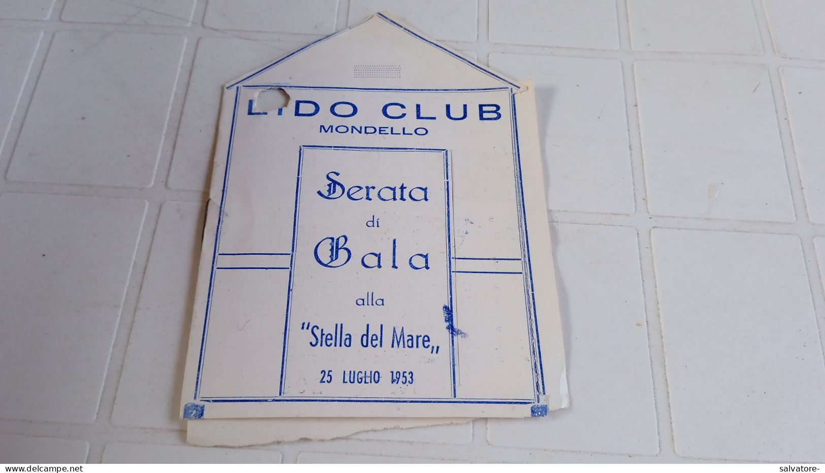 PROGRAMMA DEL LIDO CLUB " STELLA DEL MARE " MONDELLO 1953 - Programmes