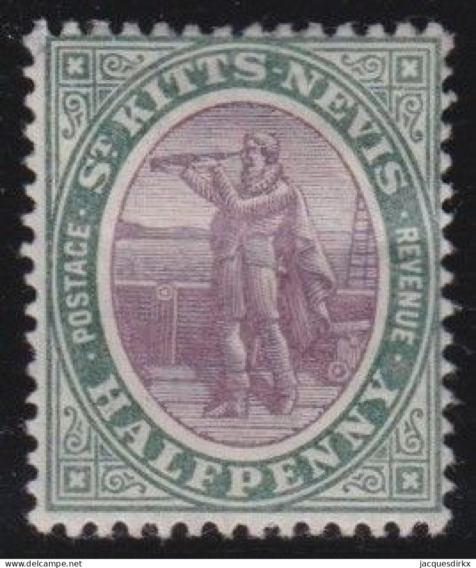 St  Kitts - Nevis       .   SG    .   11   .    *      .     Mint-hinged - St.Cristopher-Nevis & Anguilla (...-1980)