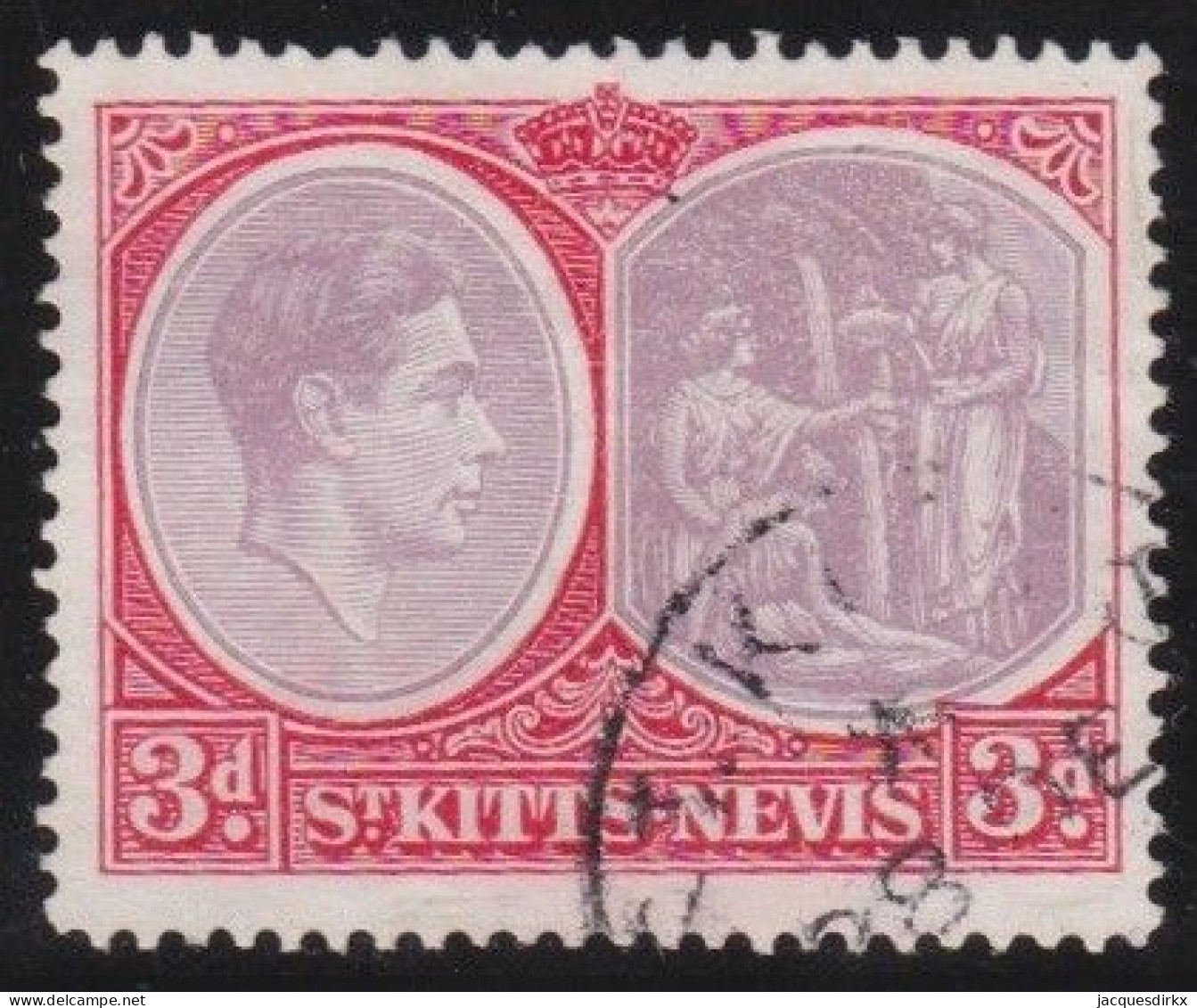 St  Kitts - Nevis       .   SG    .   73 B   .   Perf. 14  .  Chalky   .    O      .     Cancelled - St.Christopher-Nevis-Anguilla (...-1980)