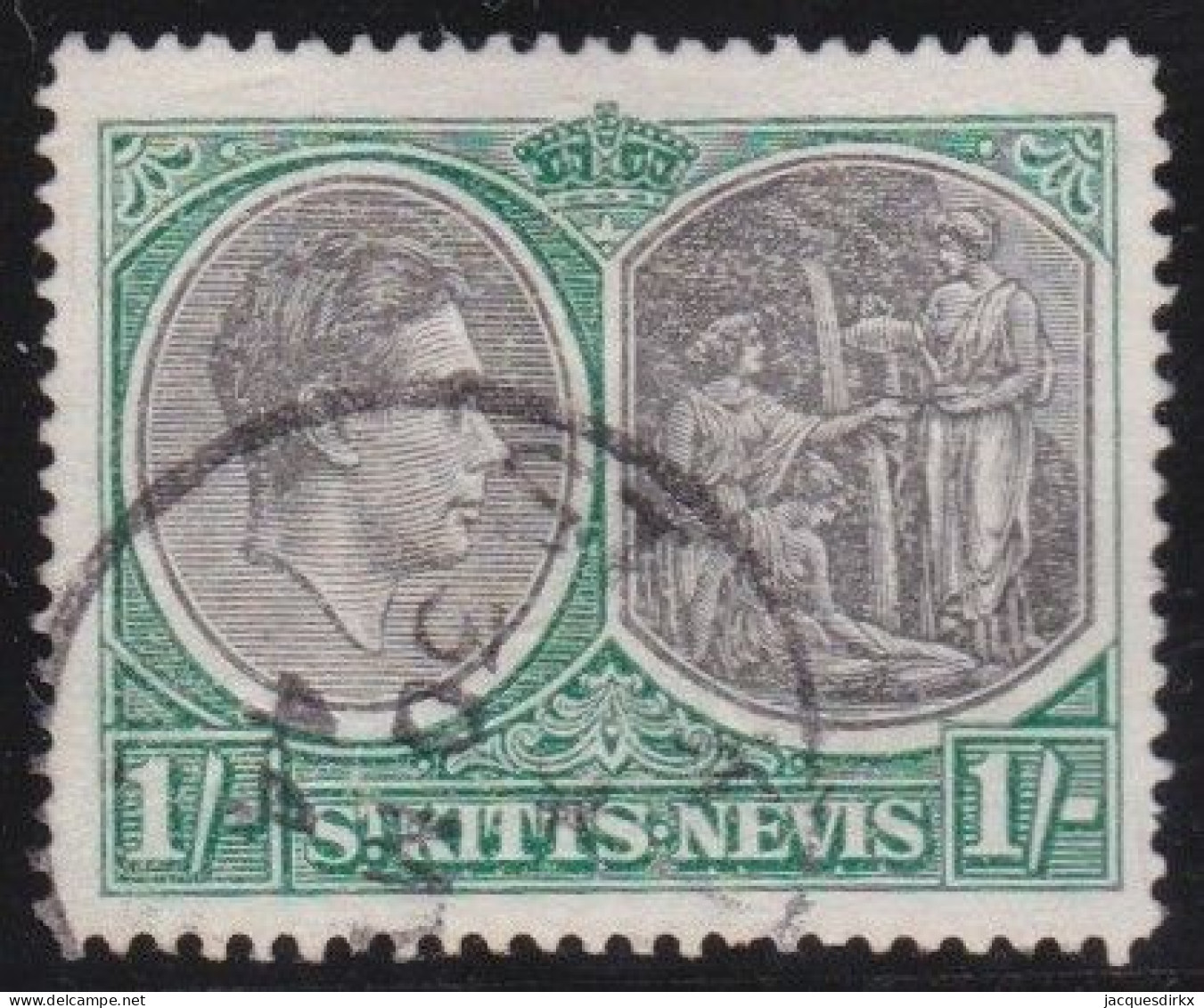 St  Kitts - Nevis       .   SG    .   75 C   .   Perf. 14  .  Chalky   .    O      .     Cancelled - San Cristóbal Y Nieves - Anguilla (...-1980)