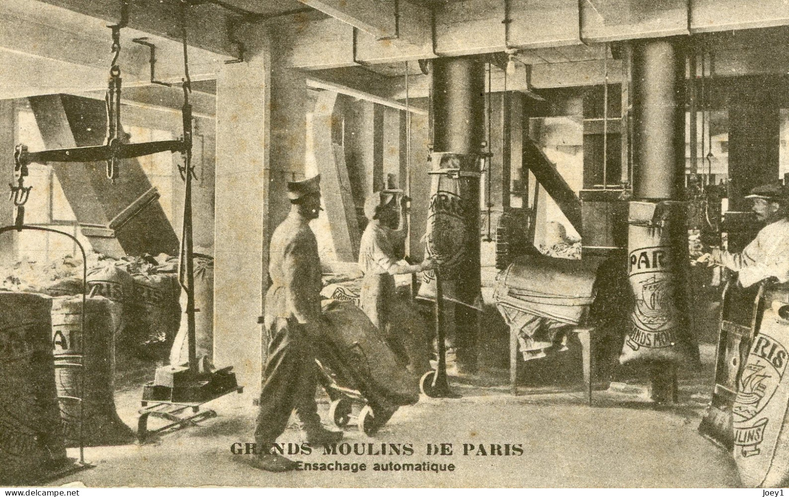 Cpa Grands Moulins De Paris Ensachage Automatique - Mulini Ad Acqua