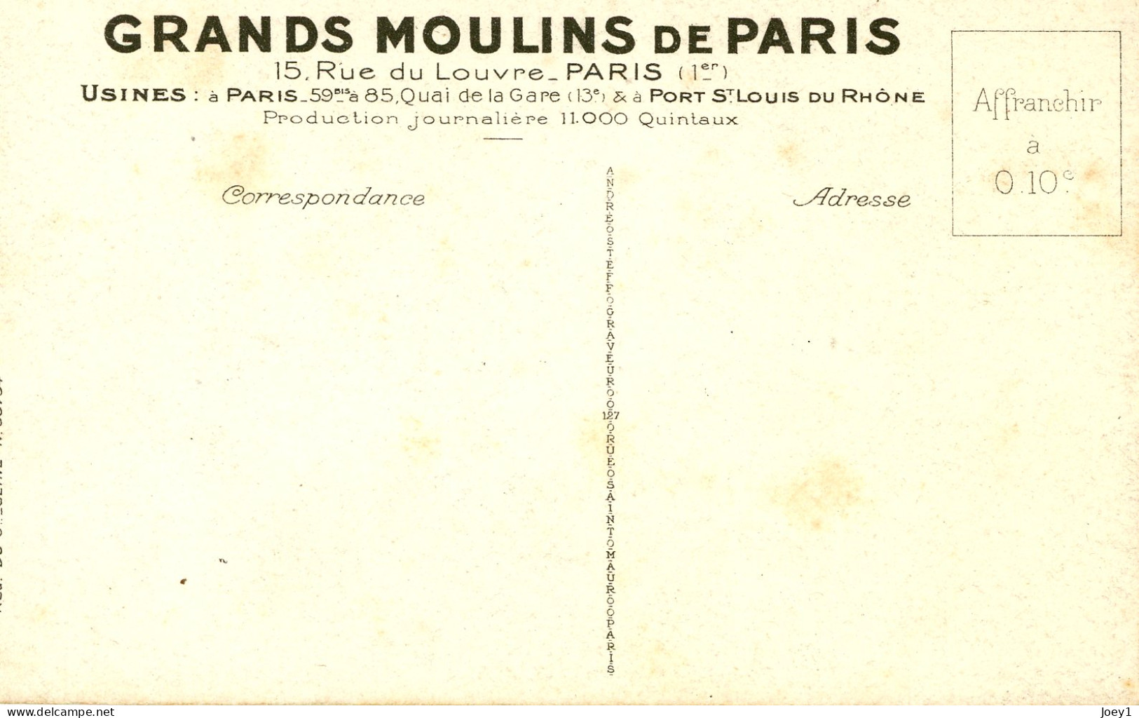 Cpa Grands Moulins De Paris Ensachage Automatique - Moulins à Eau