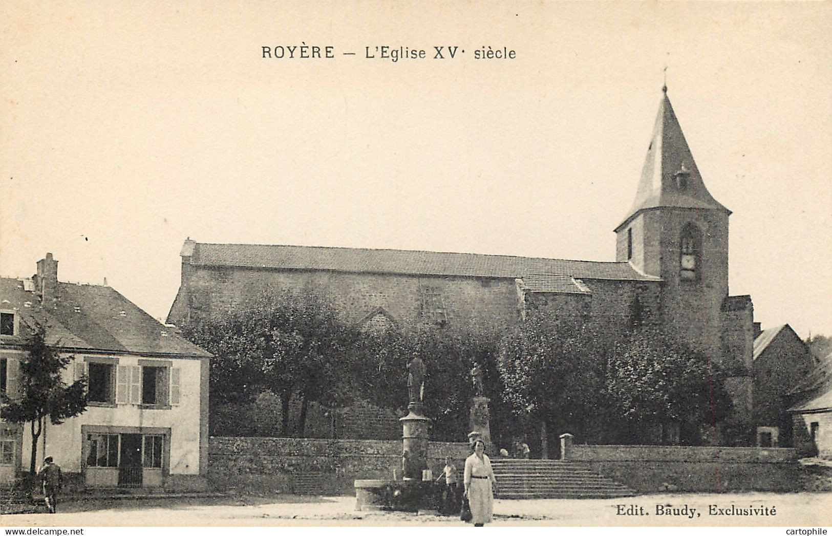 23 - ROYERE - Eglise Du XVe S - Fontaine - Royere