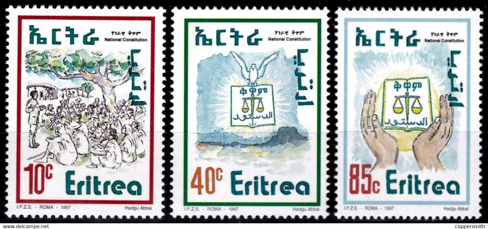 (036) Eritrea  Constitution / Verfassung / 1997  ** / Mnh  Michel 145-147 - Erythrée