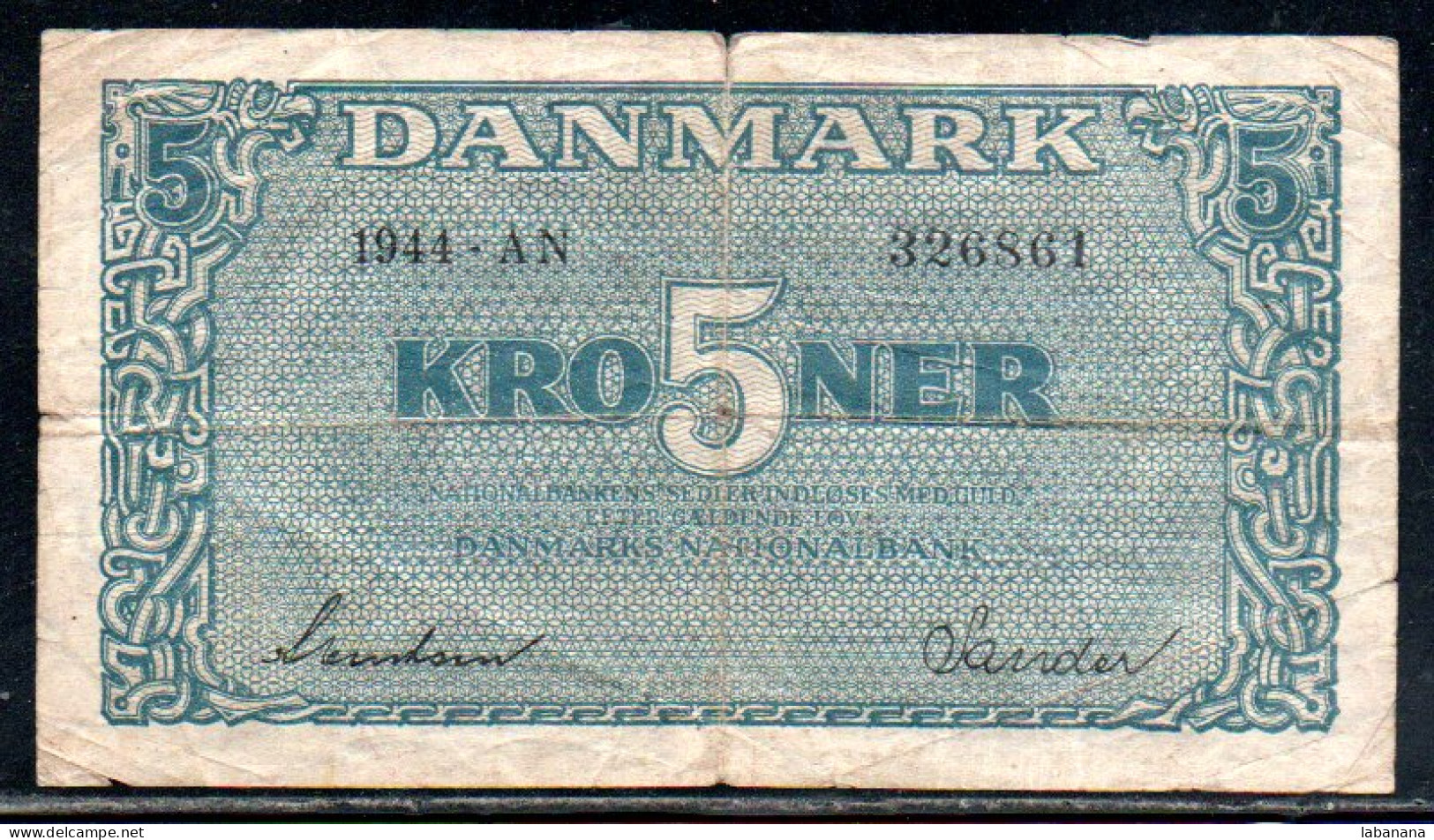 659-Danemark 5 Kroner 1944 AN326 - Danemark