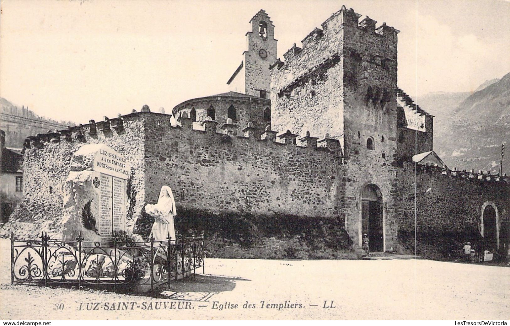 FRANCE - 65 - LUZ SAINT SAUVEUR - Eglise Des Templiers - LL - Carte Postale Ancienne - Luz Saint Sauveur