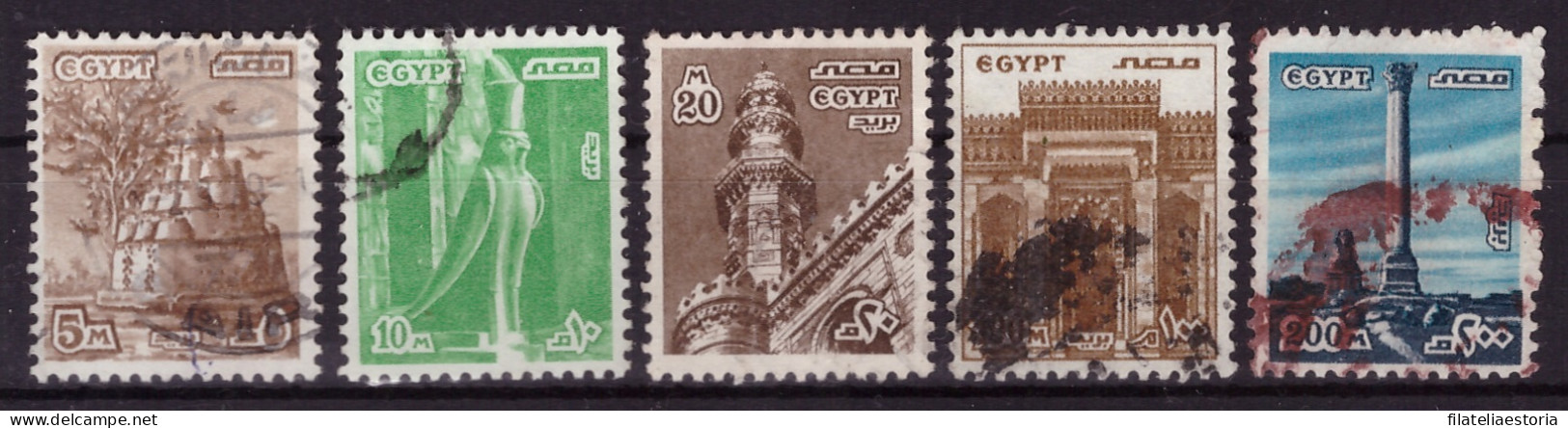 Egypte 1978 - Oblitéré - Monuments - Art - Michel Nr. 1269-1271 1275-1276 (egy356) - Used Stamps