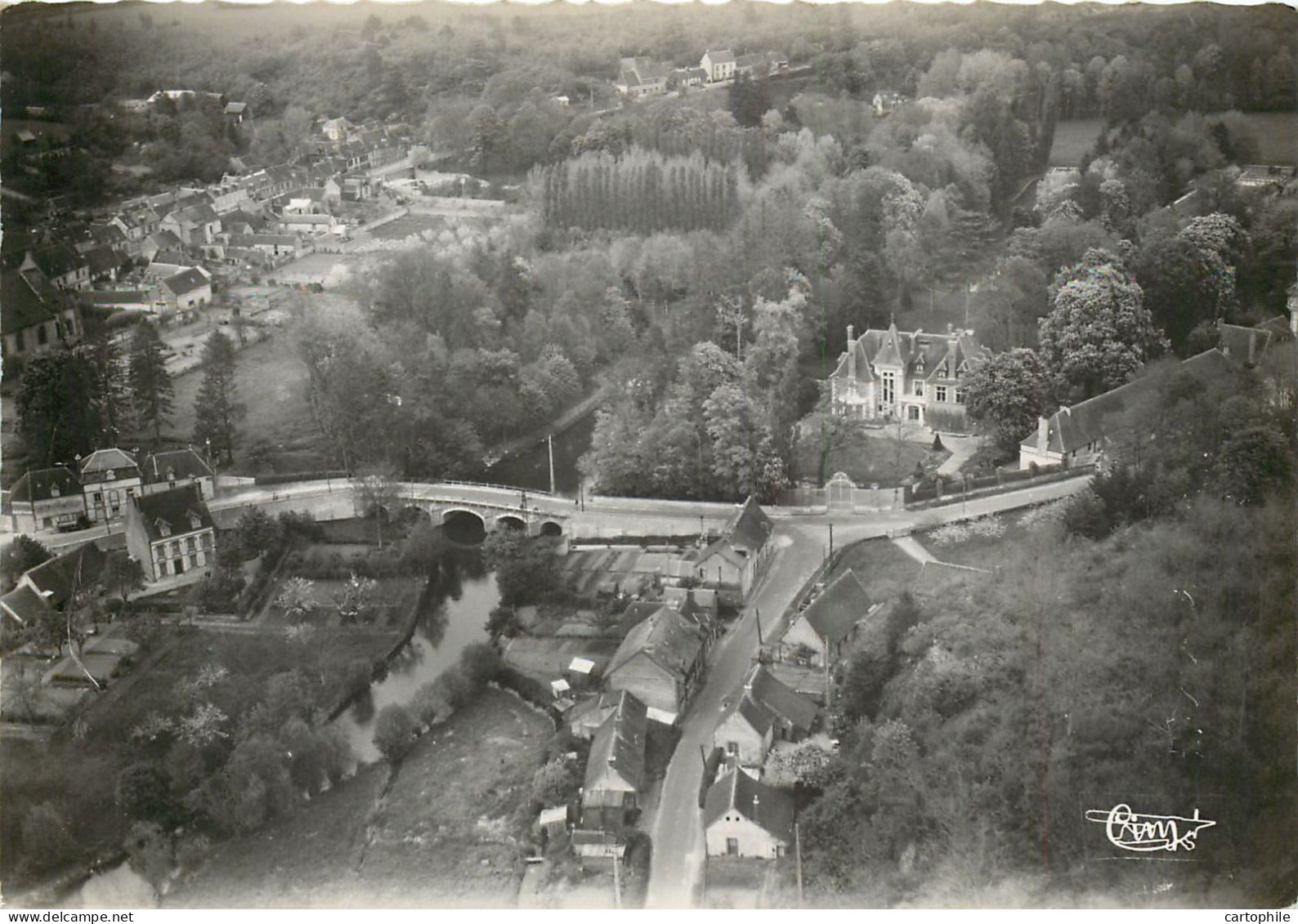 27 - TILLIERES SUR AVRE - Vue Aerienne Chateau De La Guillerie En 1953 - Tillières-sur-Avre