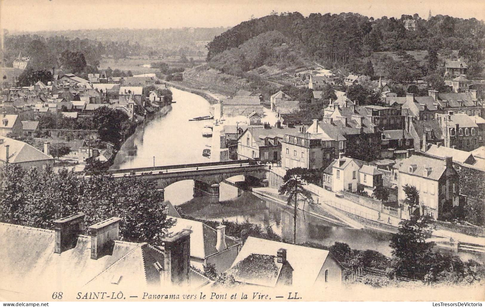 FRANCE - 50 - SAINT LO - Panorama Vers Le Pont Et La Vire - LL - Carte Postale Ancienne - Saint Lo