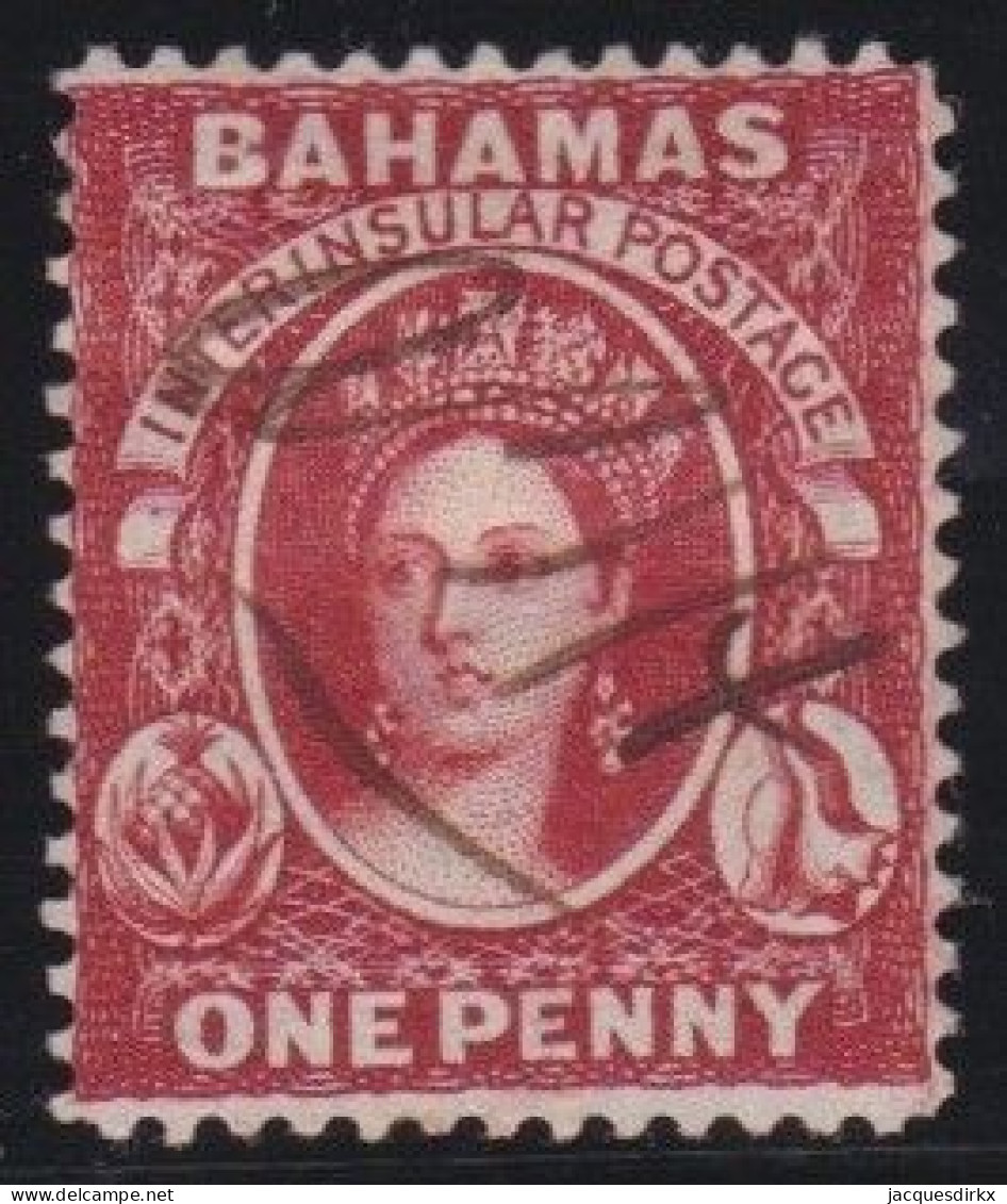 Bahamas        .   SG    .    34  X   .   Wmk Reversed     .     O      .    Cancelled - 1859-1963 Colonia Britannica