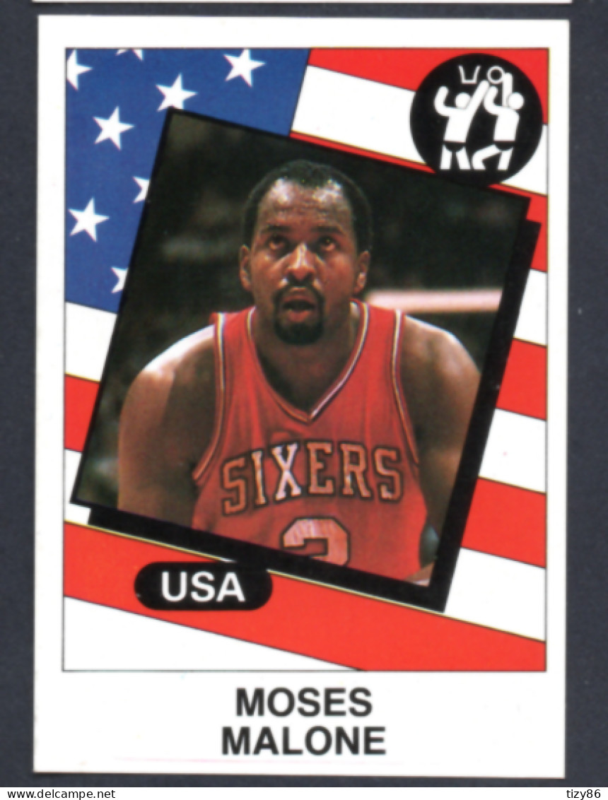 Figurina Panini Supersport 1986 - N° 132 - Moses Malone (USA) - Basket (Rara) - 1980-1989