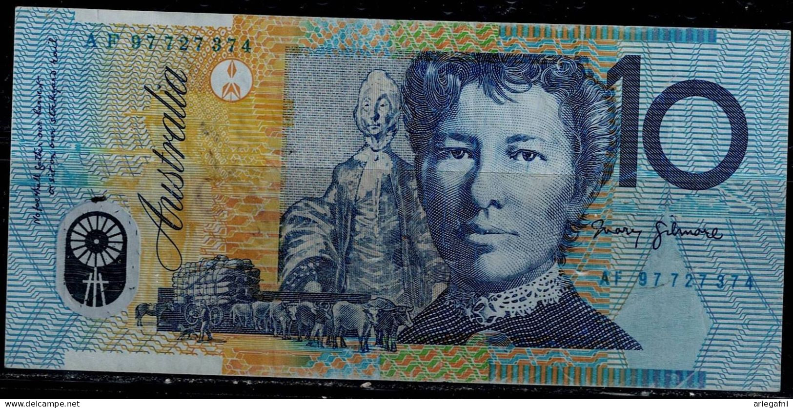 AUSTRALIA 1993 BANKNOT 10 DOLLARS VF!! - 1992-2001 (polymère)